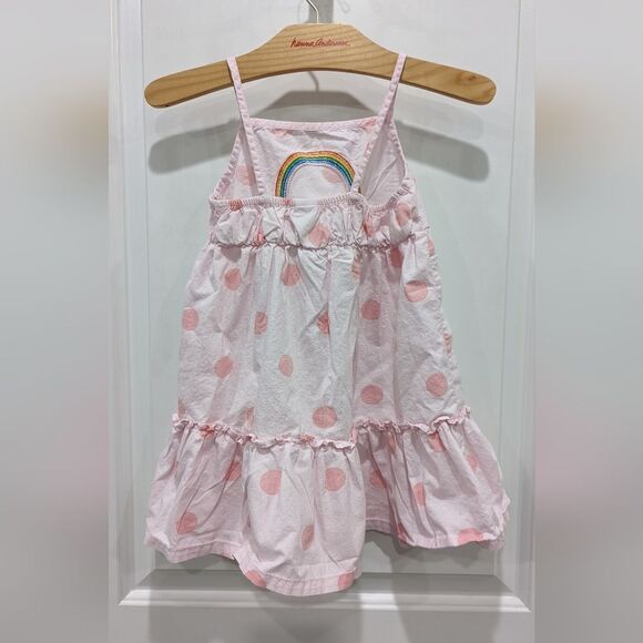 Harper Canyon Pink Polkadot Rainbow Sundress Sleeveless Summer Girls size 3T - Picture 4 of 7